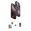 MARSİLYAN™- iPhone 16 Pro Max Kılıf Siluet Doku - Siyah Joko Magic 5D Hayalet Cam + Raze Metal Kamera Lens - CLTM