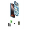 MARSİLYAN™- iPhone 16 Pro Max Kılıf Siluet Doku - Siyah Joko Magic 5D Hayalet Cam + Raze Metal Kamera Lens - SH