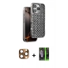 MARSİLYAN™- iPhone 16 Pro Max Kılıf Siluet Form Serisi - Şeffaf 360 Full Body Arka Koruyucu + Pers Alüminyum Kamera Lens - CLTM