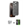 MARSİLYAN™- iPhone 16 Pro Max Kılıf Siluet Form Serisi - Şeffaf 360 Full Body Arka Koruyucu + Pers Alüminyum Kamera Lens - GS