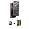 MARSİLYAN™- iPhone 16 Pro Max Kılıf Siluet Form Serisi - Şeffaf 360 Full Body Arka Koruyucu + Siyah PVD Metal Kamera Lens