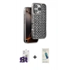 MARSİLYAN™- iPhone 16 Pro Max Kılıf Siluet Form Serisi - Şeffaf Pasifik Cam Ekran Koruyucu + Bilvis Titan Kamera Lens - SH