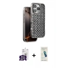 MARSİLYAN™- iPhone 16 Pro Max Kılıf Siluet Form Serisi - Şeffaf Pasifik Cam Ekran Koruyucu + Bilvis Titan Kamera Lens - GS