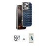 MARSİLYAN™- iPhone 16 Pro Max Kılıf Siluet Form Serisi - Şeffaf Pasifik Cam Ekran Koruyucu + Pers Alüminyum Kamera Lens - GS