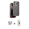 MARSİLYAN™- iPhone 16 Pro Max Kılıf Siluet Form Serisi - Şeffaf Pasifik Cam Ekran Koruyucu + Pers Alüminyum Kamera Lens - GS