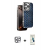 MARSİLYAN™- iPhone 16 Pro Max Kılıf Siluet Form Serisi - Şeffaf Pasifik Cam Ekran Koruyucu + Pers Alüminyum Kamera Lens - GI