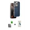 MARSİLYAN™- iPhone 16 Pro Max Kılıf Siluet Form Serisi - Şeffaf Pasifik Cam Ekran Koruyucu + Raze Metal Kamera Lens - SH