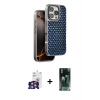 MARSİLYAN™- iPhone 16 Pro Max Kılıf Siluet Form Serisi - Siyah 360 Mat Full Body Arka Koruyucu + Bilvis Titan Kamera Lens - GS