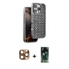 MARSİLYAN™- iPhone 16 Pro Max Kılıf Siluet Form Serisi - Siyah 360 Mat Full Body Arka Koruyucu + Pers Alüminyum Kamera Lens - CLTM