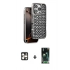 MARSİLYAN™- iPhone 16 Pro Max Kılıf Siluet Form Serisi - Siyah 360 Mat Full Body Arka Koruyucu + PVD Metal Kamera Lens - GD