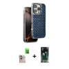 MARSİLYAN™- iPhone 16 Pro Max Kılıf Siluet Form Serisi - Siyah 360 Mat Full Body Arka Koruyucu + Raze Metal Kamera Lens - NLGY
