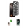 MARSİLYAN™- iPhone 16 Pro Max Kılıf Siluet Form Serisi - Siyah 360 Mat Full Body Arka Koruyucu + Raze Metal Kamera Lens - NLGY