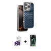 MARSİLYAN™- iPhone 16 Pro Max Kılıf Siluet Form Serisi - Siyah 360 Mat Full Body Arka Koruyucu + Bilvis Titan Kamera Lens - SH