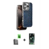 MARSİLYAN™- iPhone 16 Pro Max Kılıf Siluet Form Serisi - Siyah 360 Mat Full Body Arka Koruyucu + Raze Metal Kamera Lens - SH