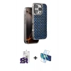 MARSİLYAN™- iPhone 16 Pro Max Kılıf Siluet Form Serisi - Siyah 3D Antistatik Cam Ekran Koruyucu + Bilvis Titan Kamera Lens - SH