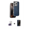 MARSİLYAN™- iPhone 16 Pro Max Kılıf Siluet Form Serisi - Siyah 3D Antistatik Hayalet Cam Ekran Koruyucu + Bilvis Titan Kamera Lens - TMGI