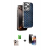 MARSİLYAN™- iPhone 16 Pro Max Kılıf Siluet Form Serisi - Siyah 3D Antistatik Mat Seramik Nano Ekran Koruyucu + Raze Metal Kamera Lens - NLGY