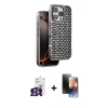 MARSİLYAN™- iPhone 16 Pro Max Kılıf Siluet Form Serisi - Siyah 3D Antistatik Mat Seramik Nano Ekran Koruyucu + Bilvis Titan Kamera Lens - GS