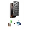 MARSİLYAN™- iPhone 16 Pro Max Kılıf Siluet Form Serisi - Siyah 3D Antistatik Seramik Nano Ekran Koruyucu + Raze Metal Kamera Lens - CLTM