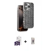 MARSİLYAN™- iPhone 16 Pro Max Kılıf Siluet Form Serisi - Siyah Bilvis 3D Cam Ekran Koruyucu + Bilvis Titan Kamera Lens - GS