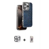 MARSİLYAN™- iPhone 16 Pro Max Kılıf Siluet Form Serisi - Siyah Bilvis 3D Cam Ekran Koruyucu + Pers Alüminyum Kamera Lens - GI