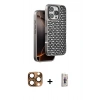MARSİLYAN™- iPhone 16 Pro Max Kılıf Siluet Form Serisi - Siyah Bilvis 3D Cam Ekran Koruyucu + Pers Alüminyum Kamera Lens - CLTM