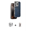 MARSİLYAN™- iPhone 16 Pro Max Kılıf Siluet Form Serisi - Siyah Bilvis 3D Cam Ekran Koruyucu + Pers Alüminyum Kamera Lens - GS