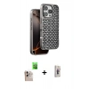 MARSİLYAN™- iPhone 16 Pro Max Kılıf Siluet Form Serisi - Siyah Bilvis 3D Cam Ekran Koruyucu + Raze Metal Kamera Lens - NLGY