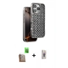 MARSİLYAN™- iPhone 16 Pro Max Kılıf Siluet Form Serisi - Siyah Bilvis 3D Cam Ekran Koruyucu + Raze Metal Kamera Lens - CLTM