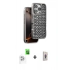 MARSİLYAN™- iPhone 16 Pro Max Kılıf Siluet Form Serisi - Siyah Bilvis 3D Cam Ekran Koruyucu + Raze Metal Kamera Lens - BZ