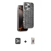 MARSİLYAN™- iPhone 16 Pro Max Kılıf Siluet Form Serisi - Siyah Bilvis 3D Cam Ekran Koruyucu + PVD Metal Kamera Lens - SH