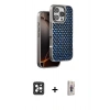 MARSİLYAN™- iPhone 16 Pro Max Kılıf Siluet Form Serisi - Siyah Bilvis 3D Cam Ekran Koruyucu + PVD Metal Kamera Lens - SH
