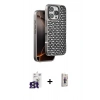 MARSİLYAN™- iPhone 16 Pro Max Kılıf Siluet Form Serisi - Siyah Bilvis 3D Cam Ekran Koruyucu + Bilvis Titan Kamera Lens - TMGI