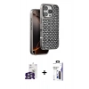 MARSİLYAN™- iPhone 16 Pro Max Kılıf Siluet Form Serisi - Siyah Bilvis 3X AR Hayalet Cam Ekran Koruyucu + Bilvis Titan Kamera Lens - GS