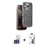 MARSİLYAN™- iPhone 16 Pro Max Kılıf Siluet Form Serisi - Siyah Bilvis 3X AR Hayalet Cam Ekran Koruyucu + Bilvis Titan Kamera Lens - SH