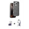 MARSİLYAN™- iPhone 16 Pro Max Kılıf Siluet Form Serisi - Siyah Bilvis 3X AR Hayalet Cam Ekran Koruyucu + Bilvis Titan Kamera Lens - TMGI