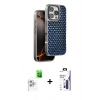 MARSİLYAN™- iPhone 16 Pro Max Kılıf Siluet Form Serisi - Siyah Bilvis 3X AR Hayalet Cam Ekran Koruyucu + Raze Metal Kamera Lens - BZ