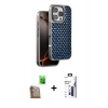 MARSİLYAN™- iPhone 16 Pro Max Kılıf Siluet Form Serisi - Siyah Bilvis 3X AR Hayalet Cam Ekran Koruyucu + Raze Metal Kamera Lens - CLTM