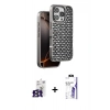 MARSİLYAN™- iPhone 16 Pro Max Kılıf Siluet Form Serisi - Siyah Bilvis 3X AR HD Cam Ekran Koruyucu + Bilvis Titan Kamera Lens - TMGI