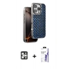 MARSİLYAN™- iPhone 16 Pro Max Kılıf Siluet Form Serisi - Siyah Bilvis 3X AR HD Cam Ekran Koruyucu + PVD Metal Kamera Lens - GS