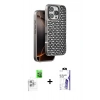 MARSİLYAN™- iPhone 16 Pro Max Kılıf Siluet Form Serisi - Siyah Bilvis 3X AR HD Cam Ekran Koruyucu + Raze Metal Kamera Lens - BZ