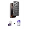 MARSİLYAN™- iPhone 16 Pro Max Kılıf Siluet Form Serisi - Siyah Bilvis 5in1 3D Magic Cam Ekran Koruyucu + Bilvis Titan Kamera Lens - GS