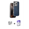MARSİLYAN™- iPhone 16 Pro Max Kılıf Siluet Form Serisi - Siyah Bilvis 5in1 3D Magic Cam Ekran Koruyucu + Gümüş Pers Alüminyum Kamera Lens