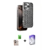 MARSİLYAN™- iPhone 16 Pro Max Kılıf Siluet Form Serisi - Siyah Bilvis 5in1 3D Magic Cam Ekran Koruyucu + Raze Metal Kamera Lens - NLGY