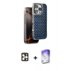 MARSİLYAN™- iPhone 16 Pro Max Kılıf Siluet Form Serisi - Siyah Bilvis 5in1 3D Magic Cam Ekran Koruyucu + PVD Metal Kamera Lens - GD