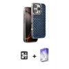 MARSİLYAN™- iPhone 16 Pro Max Kılıf Siluet Form Serisi - Siyah Bilvis 5in1 3D Magic Cam Ekran Koruyucu + PVD Metal Kamera Lens - GS