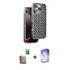 MARSİLYAN™- iPhone 16 Pro Max Kılıf Siluet Form Serisi - Siyah Bilvis 5in1 3D Magic Cam Ekran Koruyucu + Raze Metal Kamera Lens - CLTM