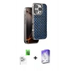 MARSİLYAN™- iPhone 16 Pro Max Kılıf Siluet Form Serisi - Siyah Bilvis 5in1 3D Magic Cam Ekran Koruyucu + Raze Metal Kamera Lens - BZ