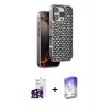 MARSİLYAN™- iPhone 16 Pro Max Kılıf Siluet Form Serisi - Siyah Bilvis 5in1 3D Magic Cam Ekran Koruyucu + Siyah Bilvis Titan Kamera Lens
