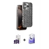 MARSİLYAN™- iPhone 16 Pro Max Kılıf Siluet Form Serisi - Siyah Bilvis 5in1 5D Magic Hayalet Cam Ekran Koruyucu + Bilvis Titan Kamera Lens - GS